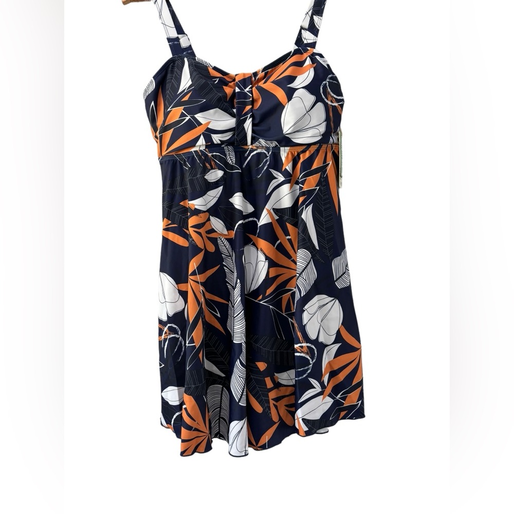 Shekini‎ Swimsuit Women’s Size 0X Floral Print One Piece Swimsuit NWT Adjustable - Picture 2 of 7